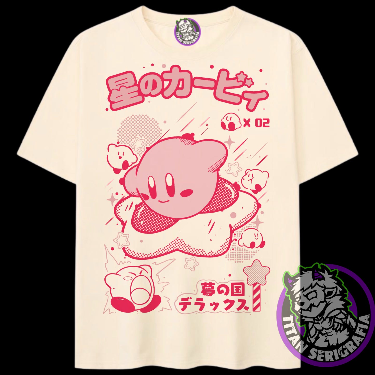 Polera blanca Kirby/Games