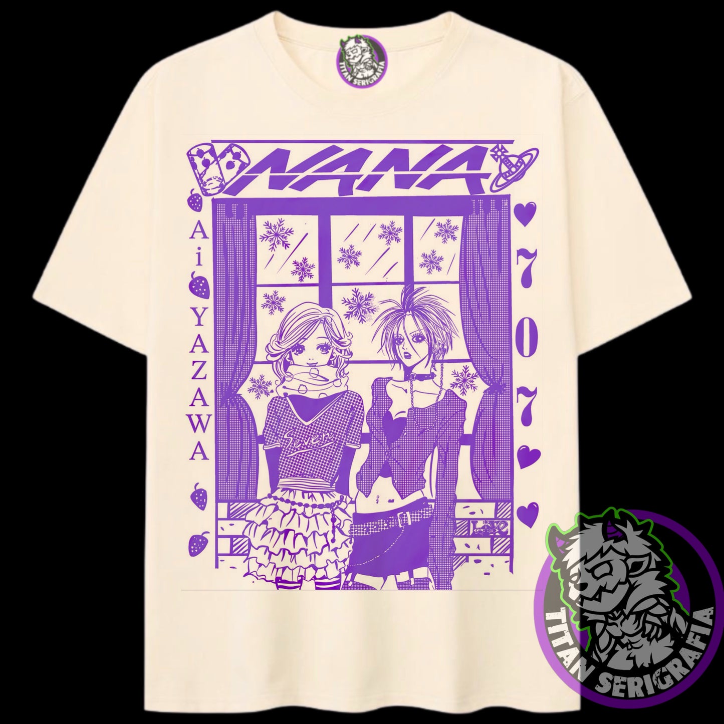 Polera blanca Nana y Hachi 707