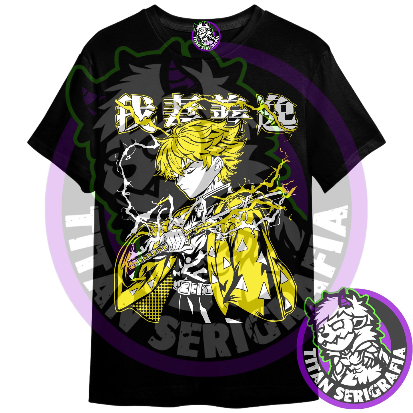 Polera de Zenitsu Agatsuma/Demon Slayer-Kimetsu no yaiba