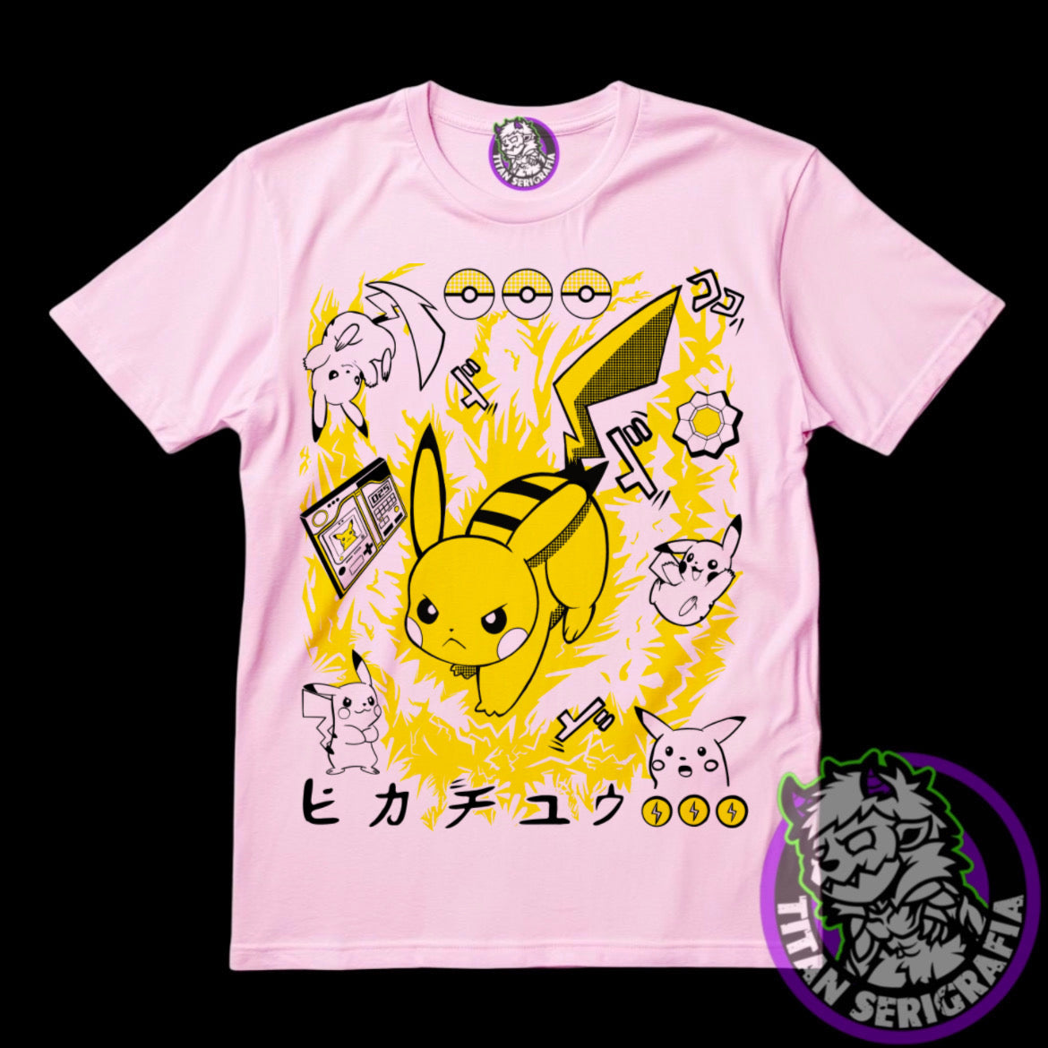 Polera blanca Pikachu/Pokemon