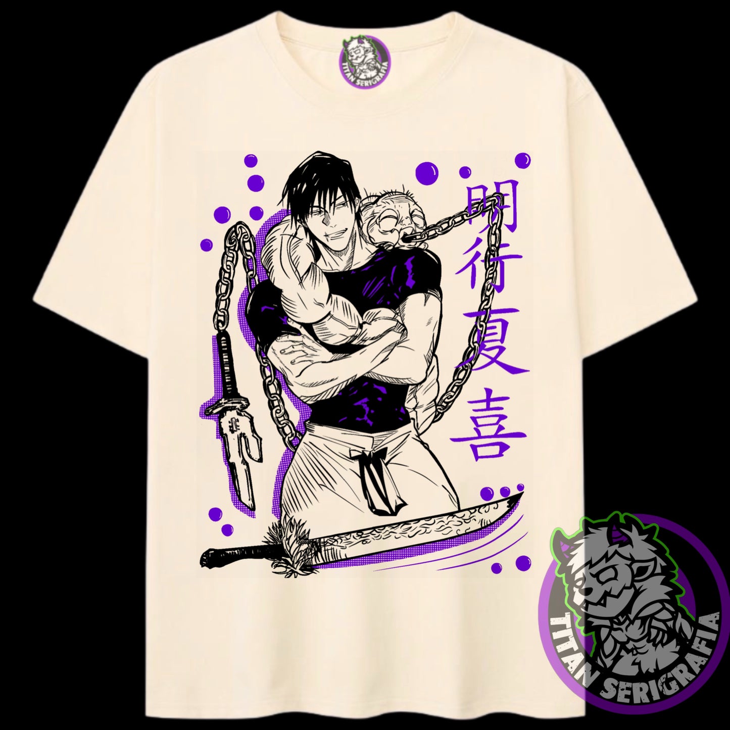 Polera blanca Toji Fushiguro/Jujutsu Kaisen