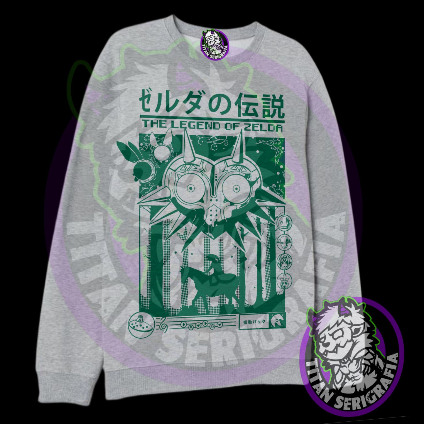 Poleron polo rosa y gris The legend of Zelda: Majora’s mask