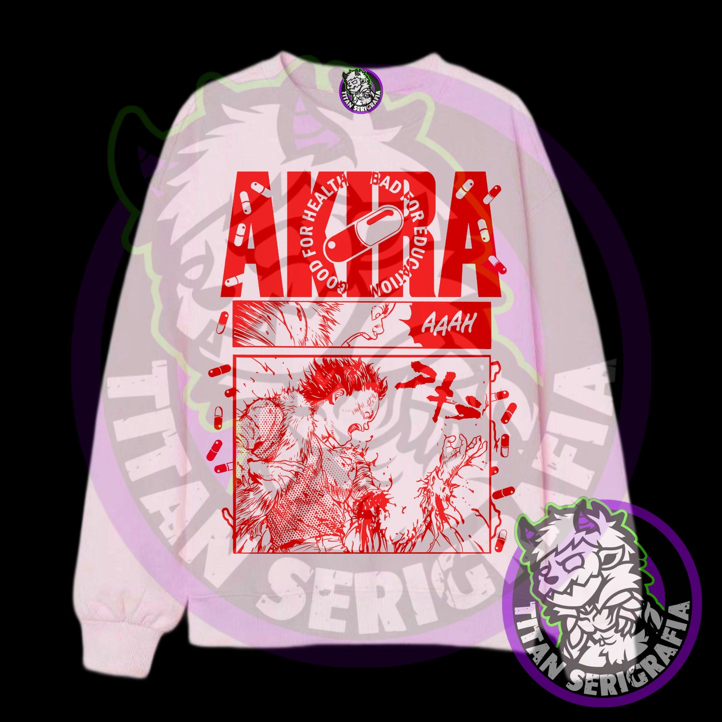 Poleron polo rosa y gris Akira