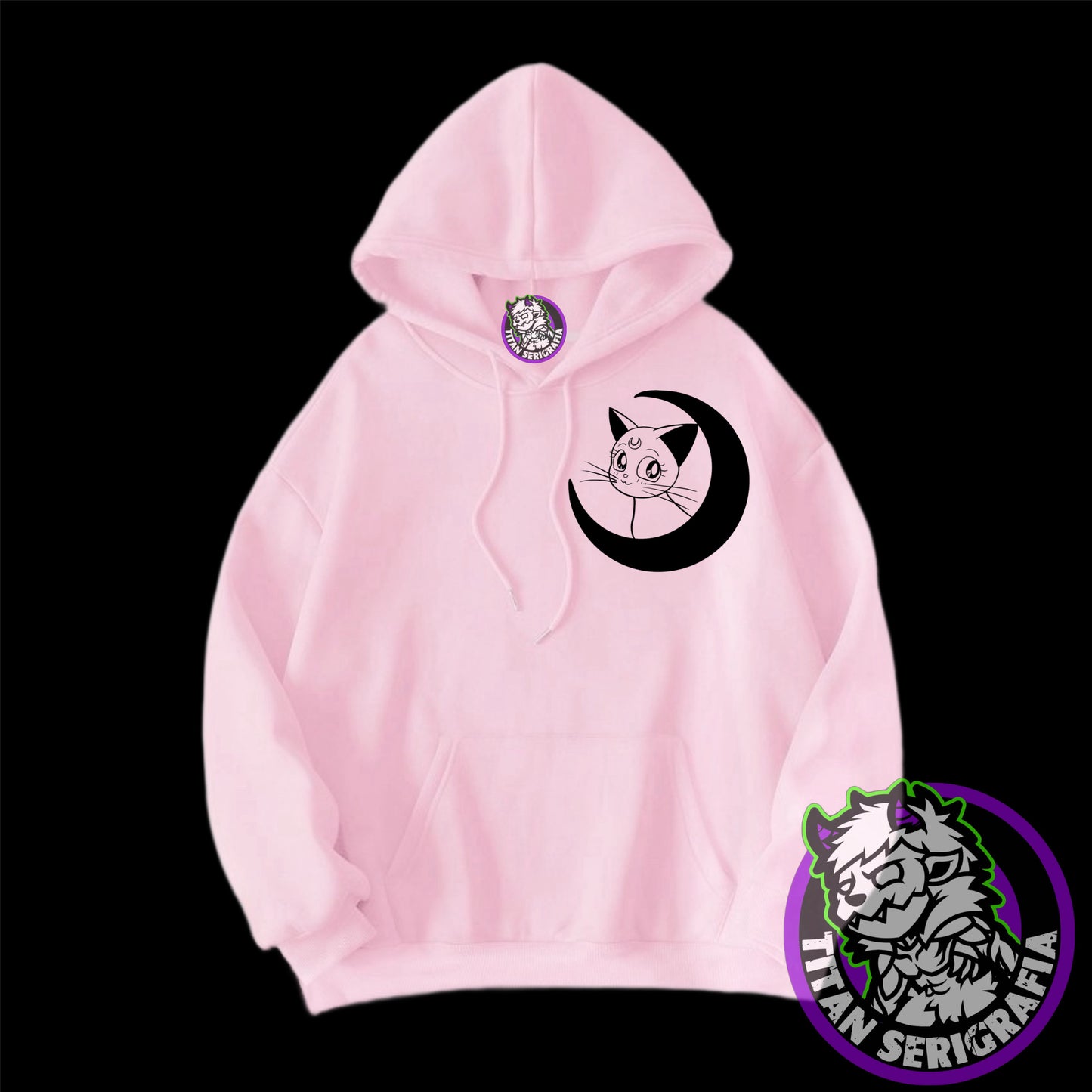 Poleron hoodie rosa, gris y arena Serena Usagi/Sailor moon
