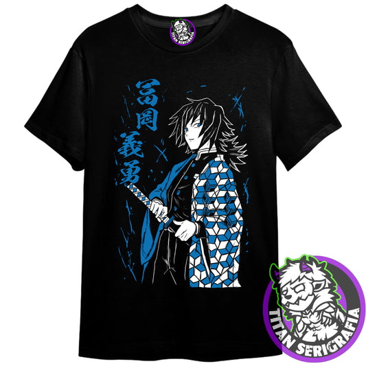 Polera negra Giyu Tomioka/Demon Slayer