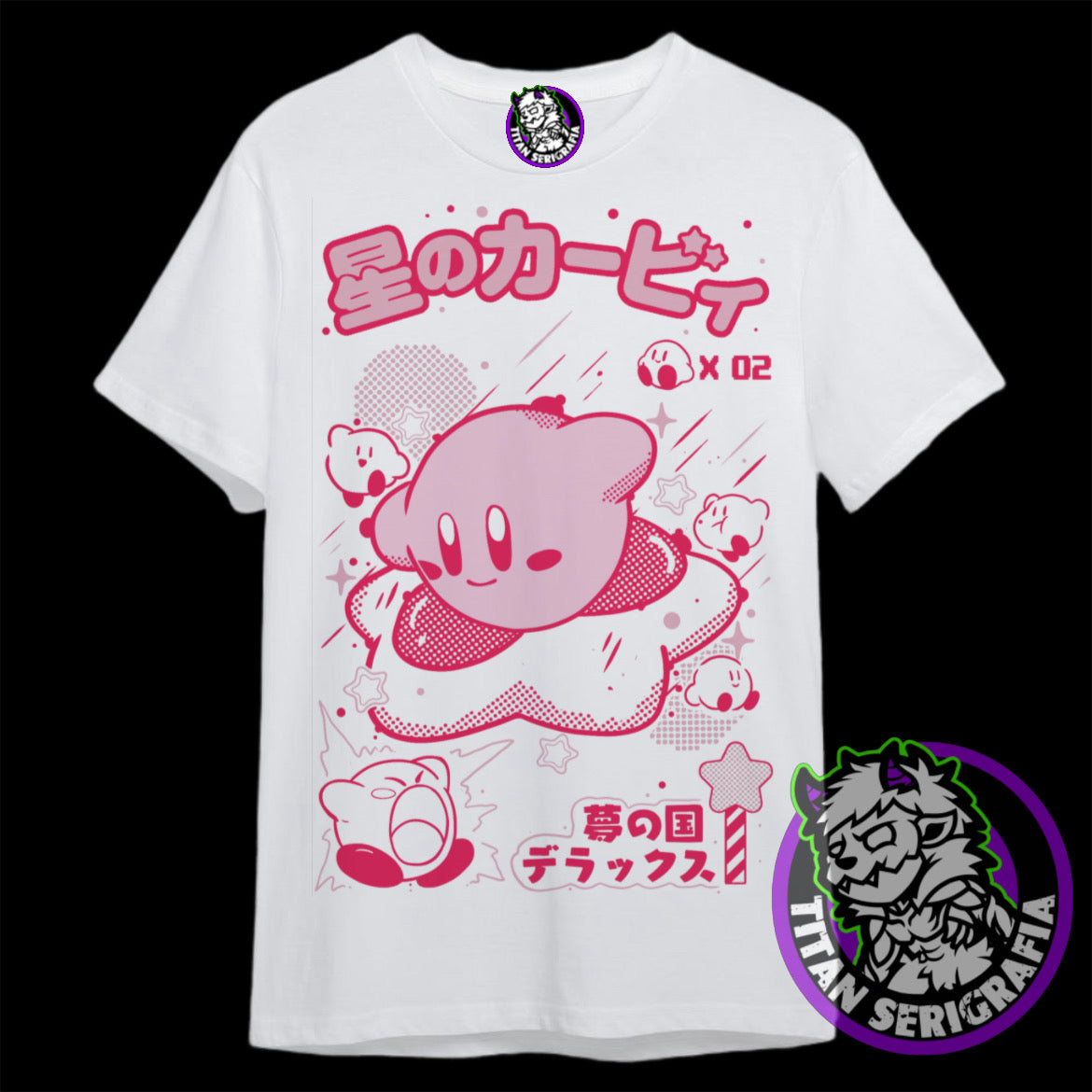 Polera blanca Kirby/Games