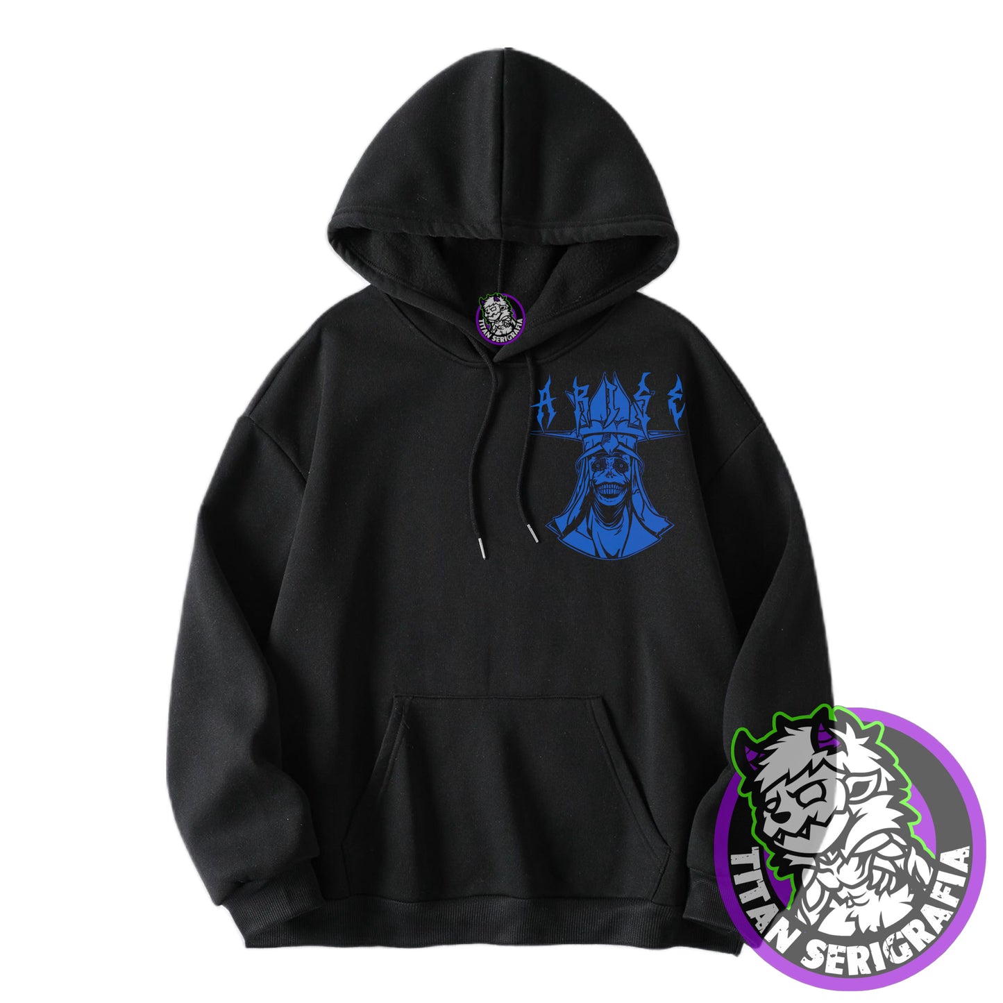 Poleron negro hoodie y polo Solo leveling