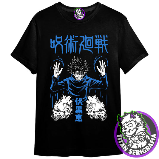 Polera negra Megumi Fushiguro/Jujutsu Kaisen