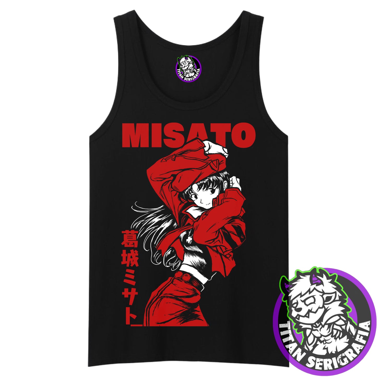 Polera negra Misato Katsuragi/Evangelion