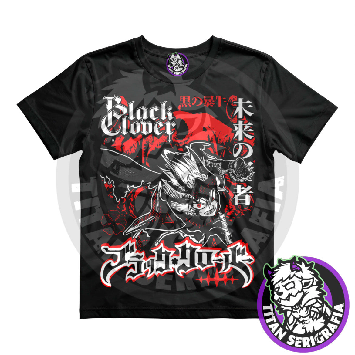 Polera negra Asta 2/Black Clover