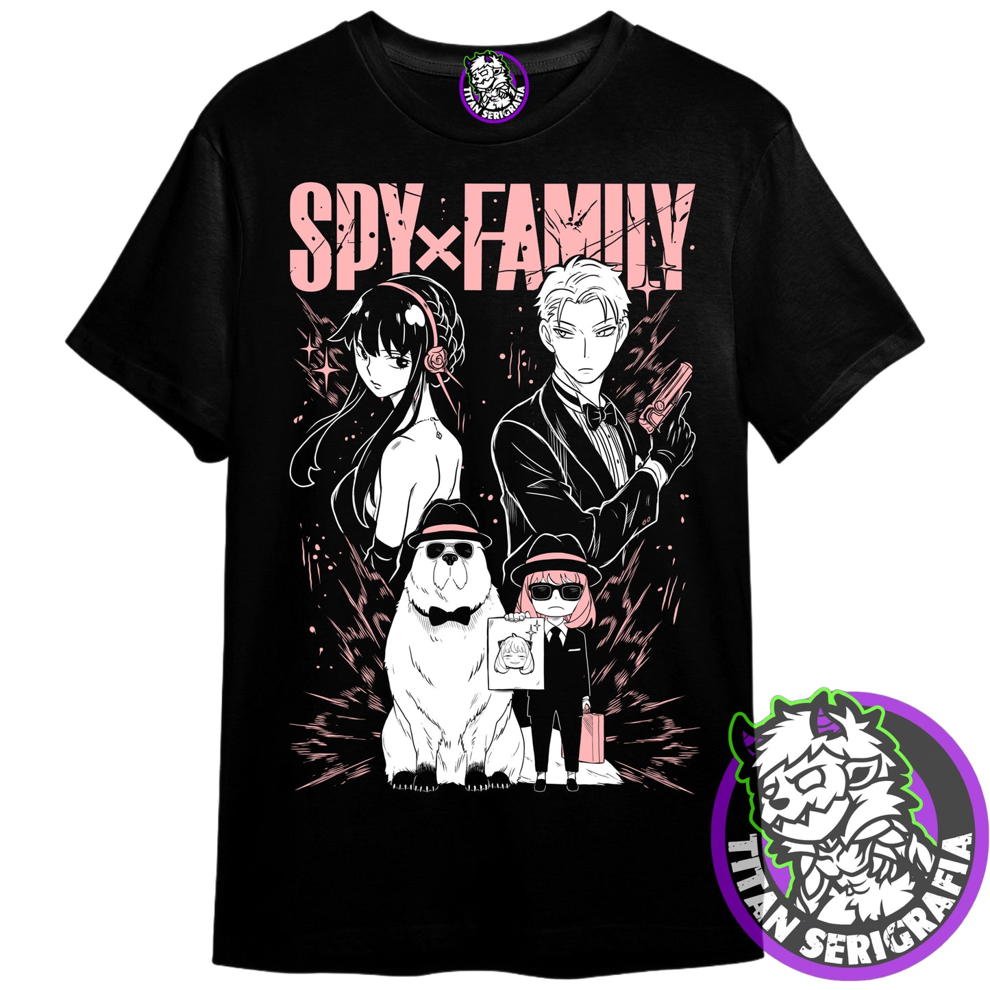 Polera negra Familia Forger/Spy x Family