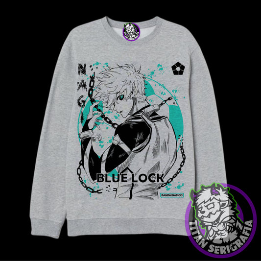 Poleron polo gris y rosa Seishiro Nagi/Blue Lock