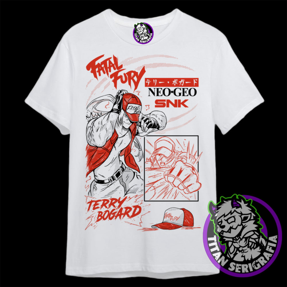 Polera blanca Terry Bogard/Fatal Fury/Games