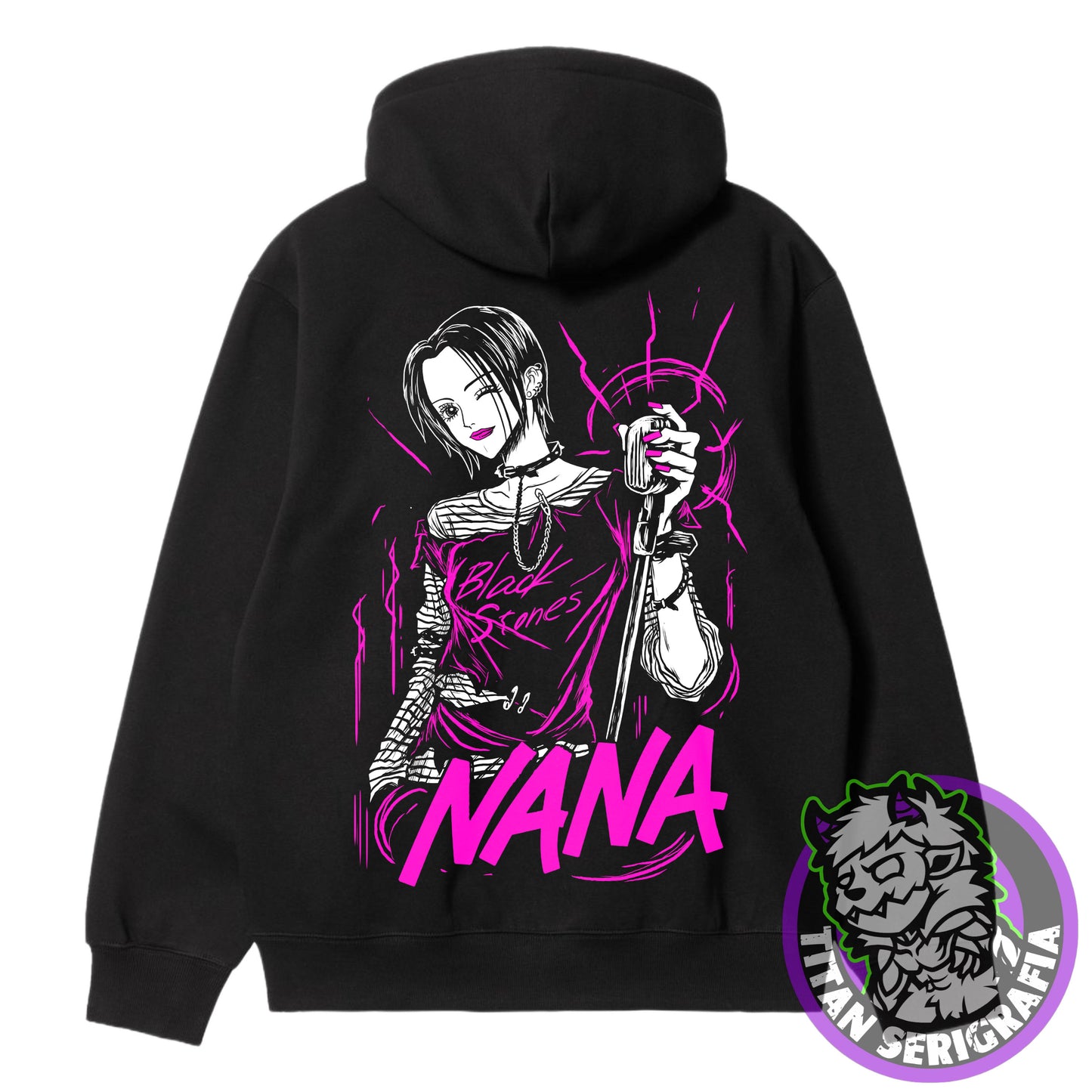 Poleron polo y hoodie negro Nana Osaki