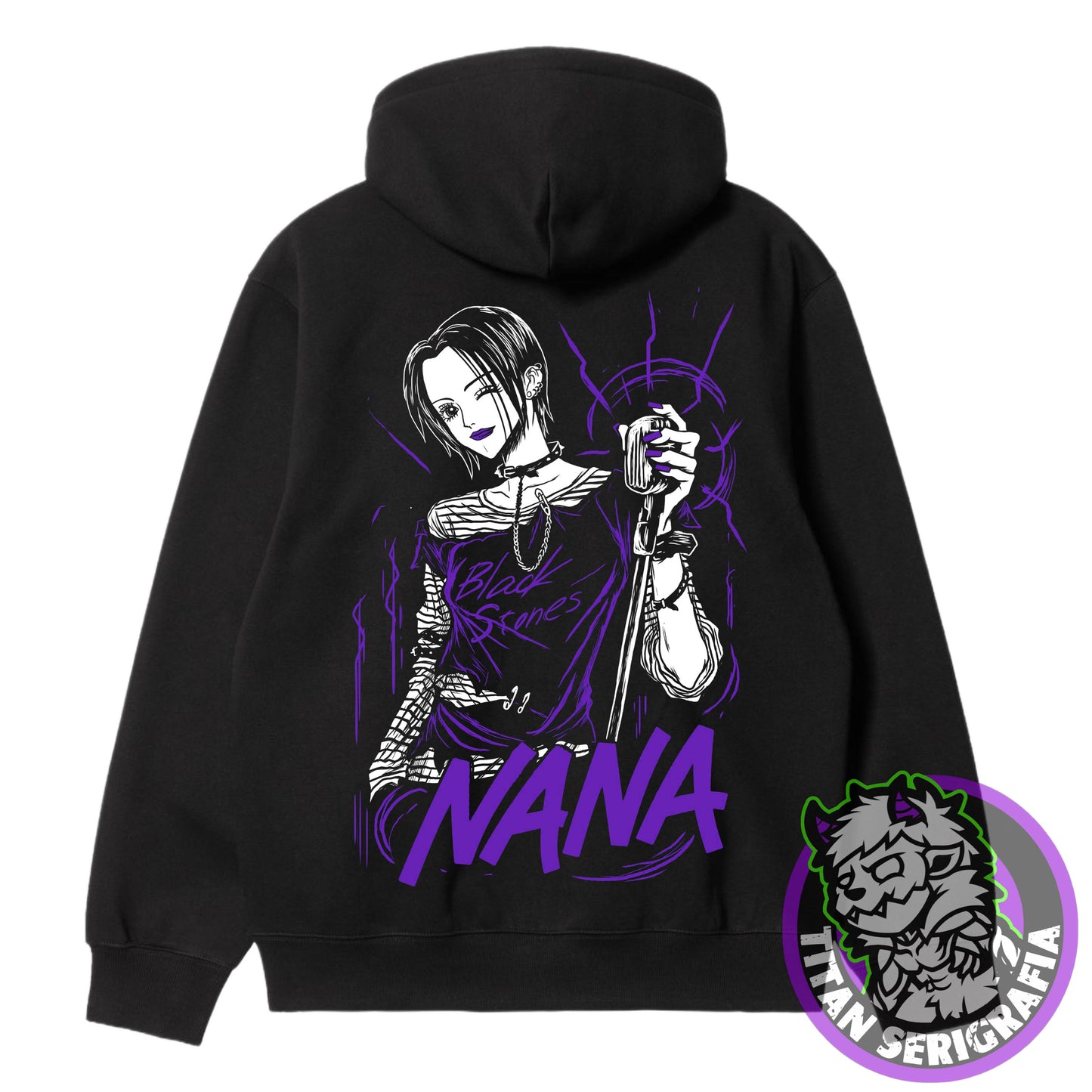 Poleron polo y hoodie negro Nana Osaki