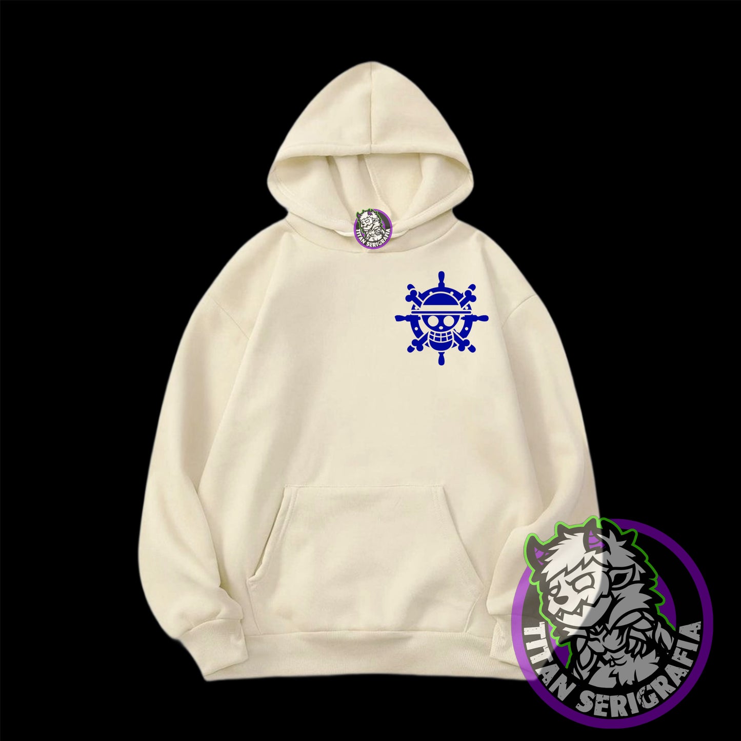 Poleron hoodie arena, rosa y gris Tony Tony Chopper/One Piece