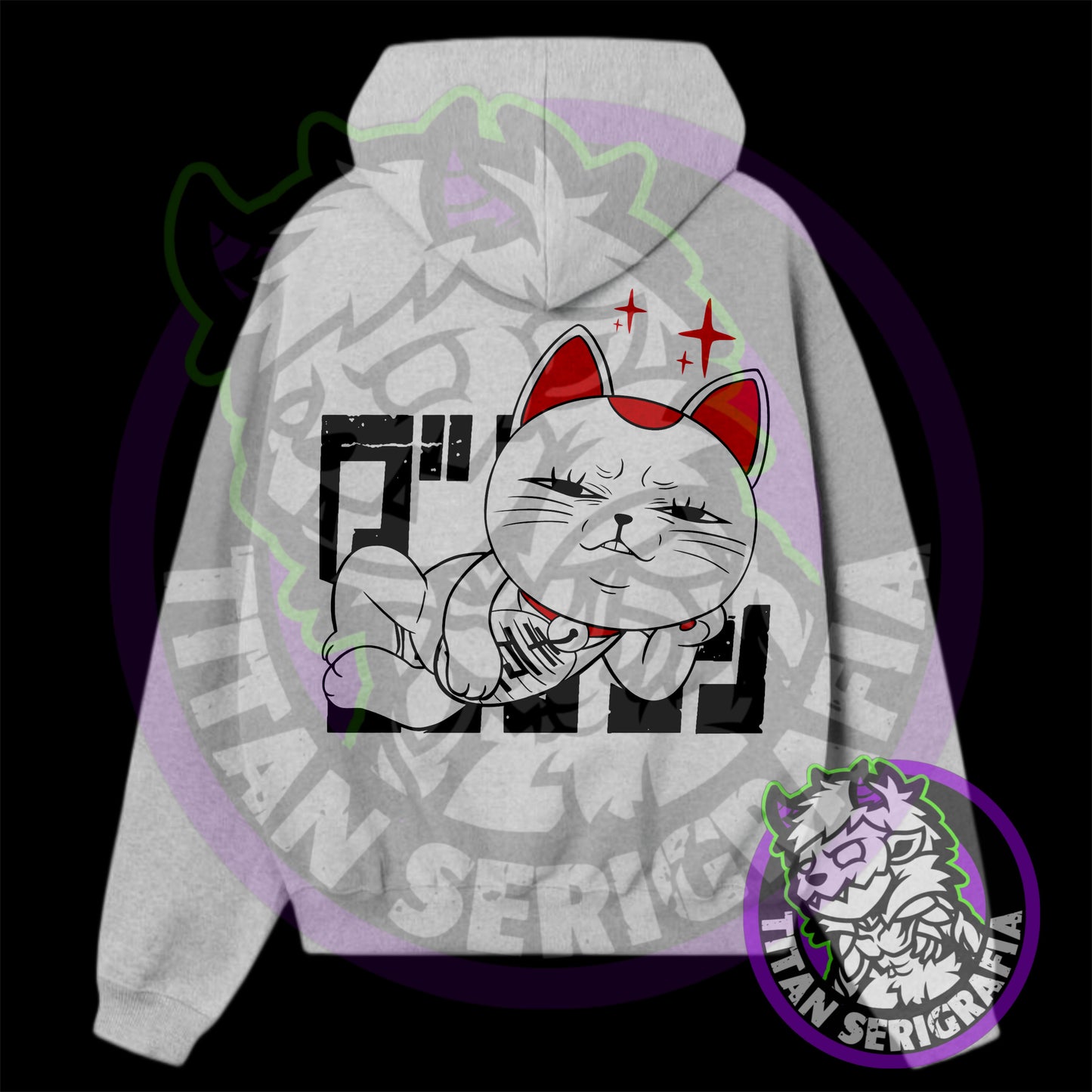 Poleron hoodie arena, gris y rosa Turbo abuela/Dandadan