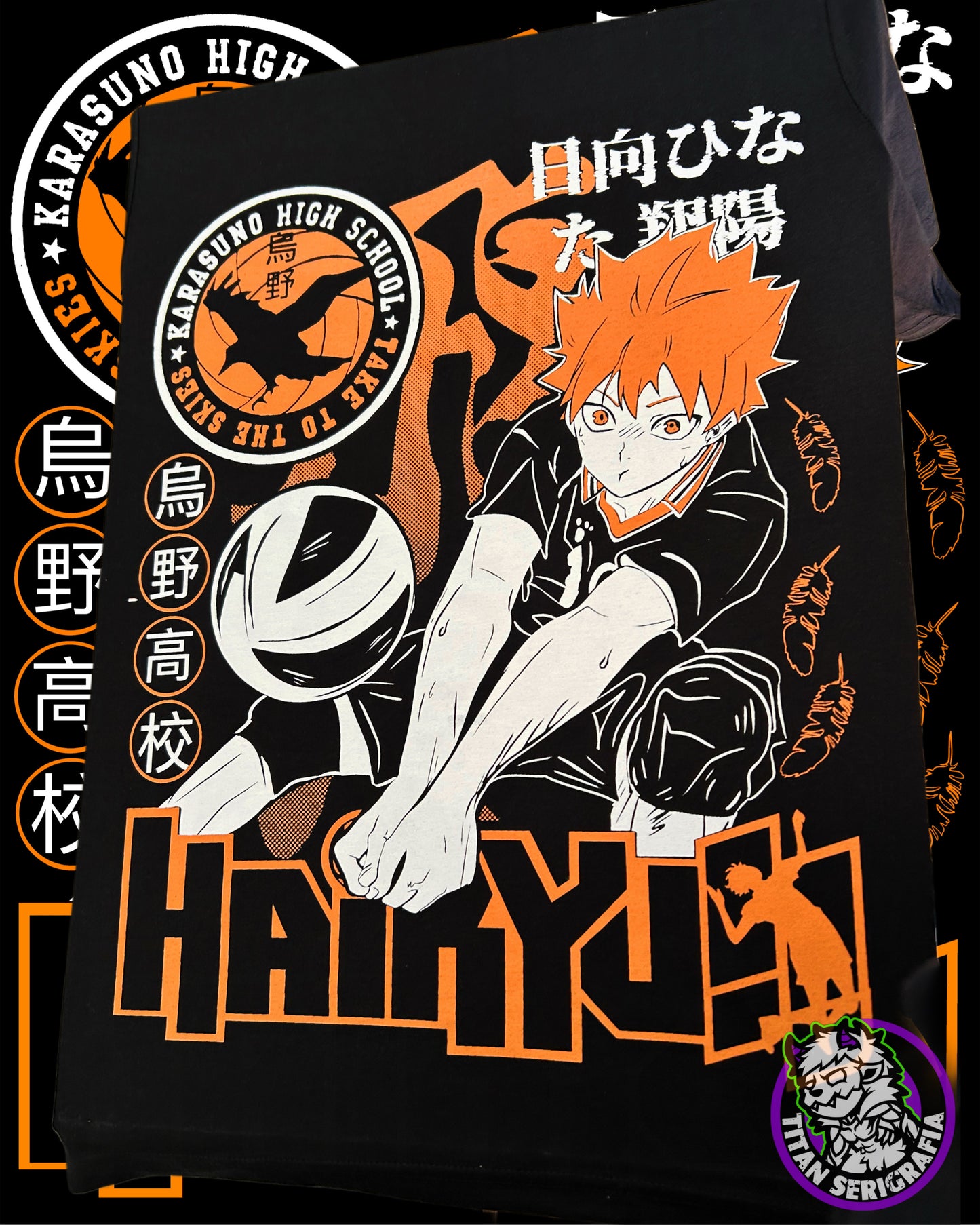 Polera negra Haikyu-Shōyō Hinata