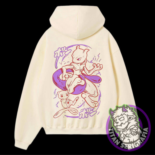 Poleron hoodie arena Mewtwo-Mew/Pokemon