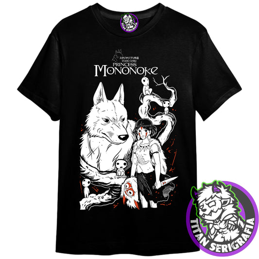 Polera negra Princesa Mononoke/Studio Ghibli