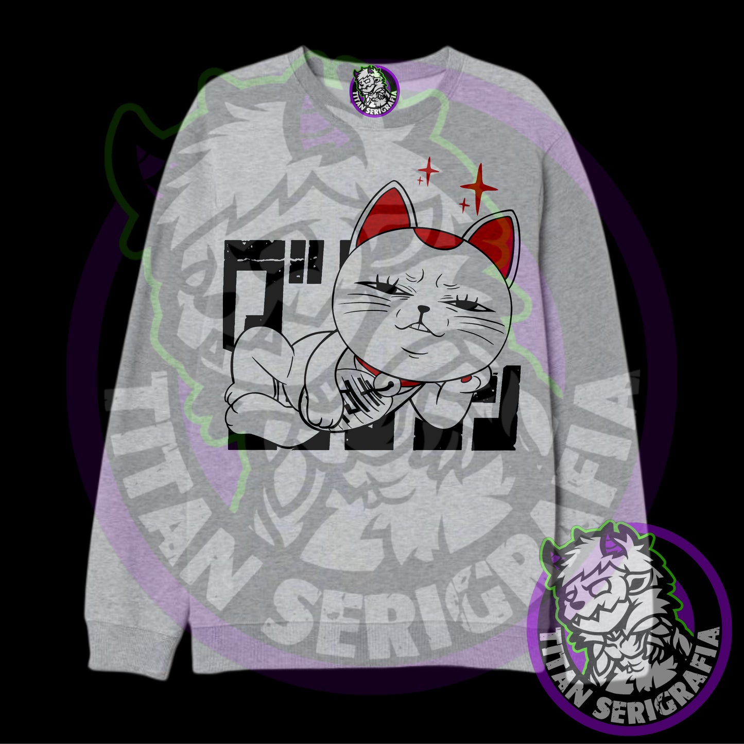 Poleron polo gris y rosa Turbo abuela/Dandadan