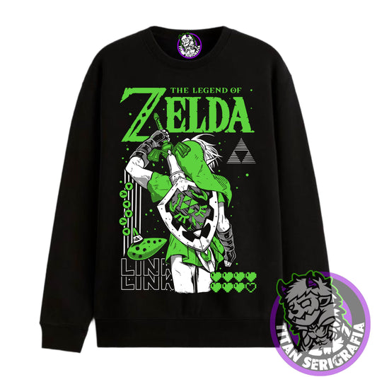 Poleron polo y hoodie negro Link/The legend of Zelda/Games