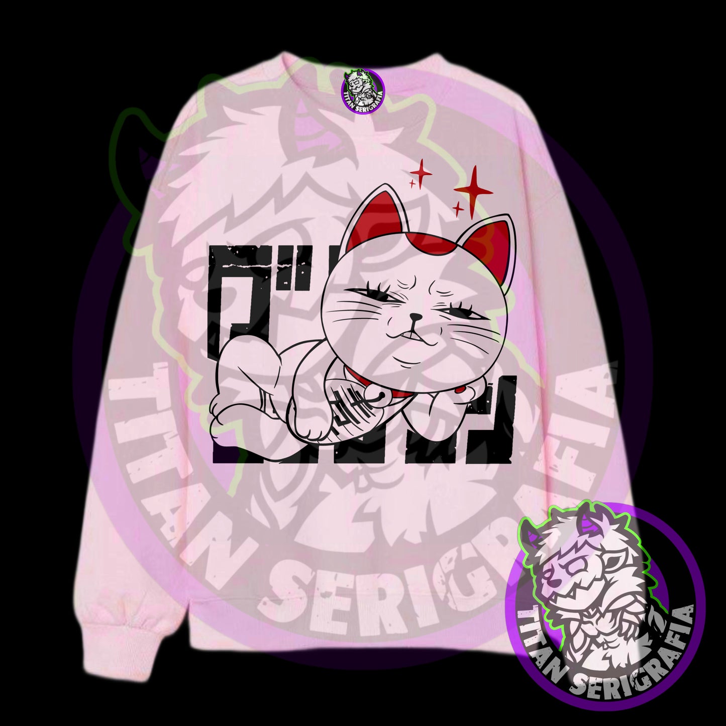 Poleron polo gris y rosa Turbo abuela/Dandadan