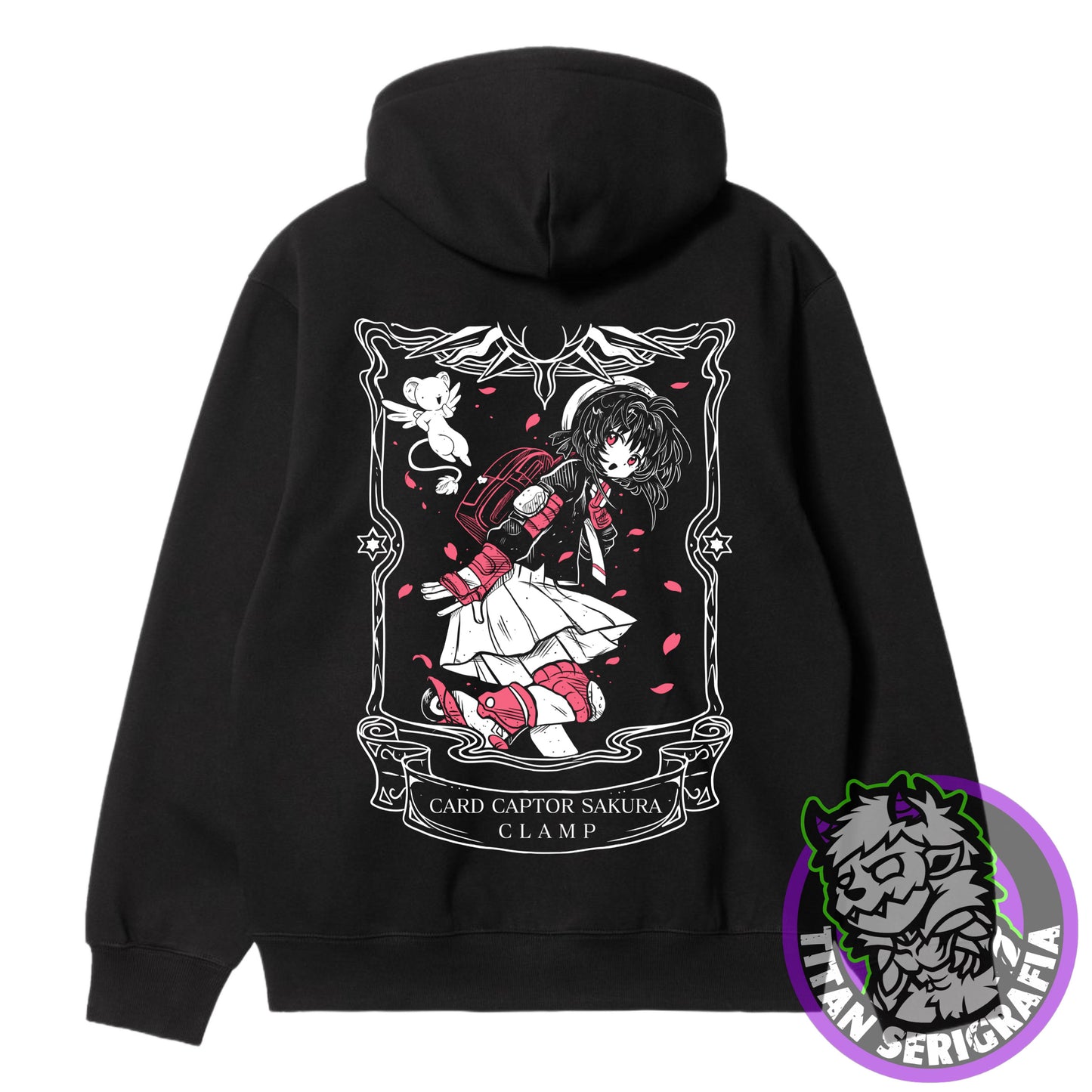 Poleron polo y hoodie negro Sakura Cardcaptor