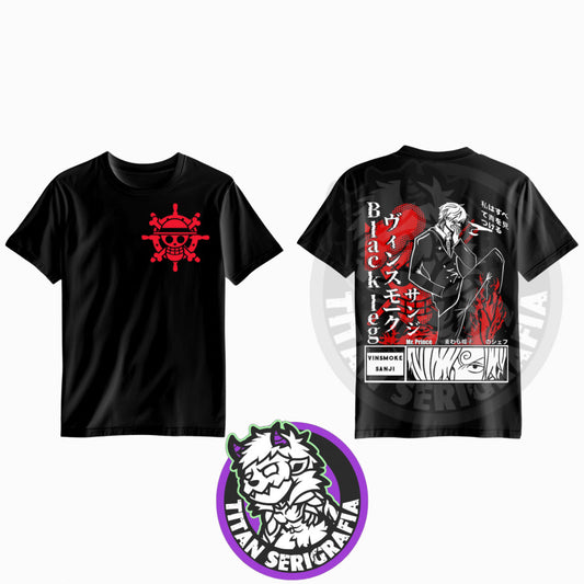 Polera doble estampado Sanji/One Piece