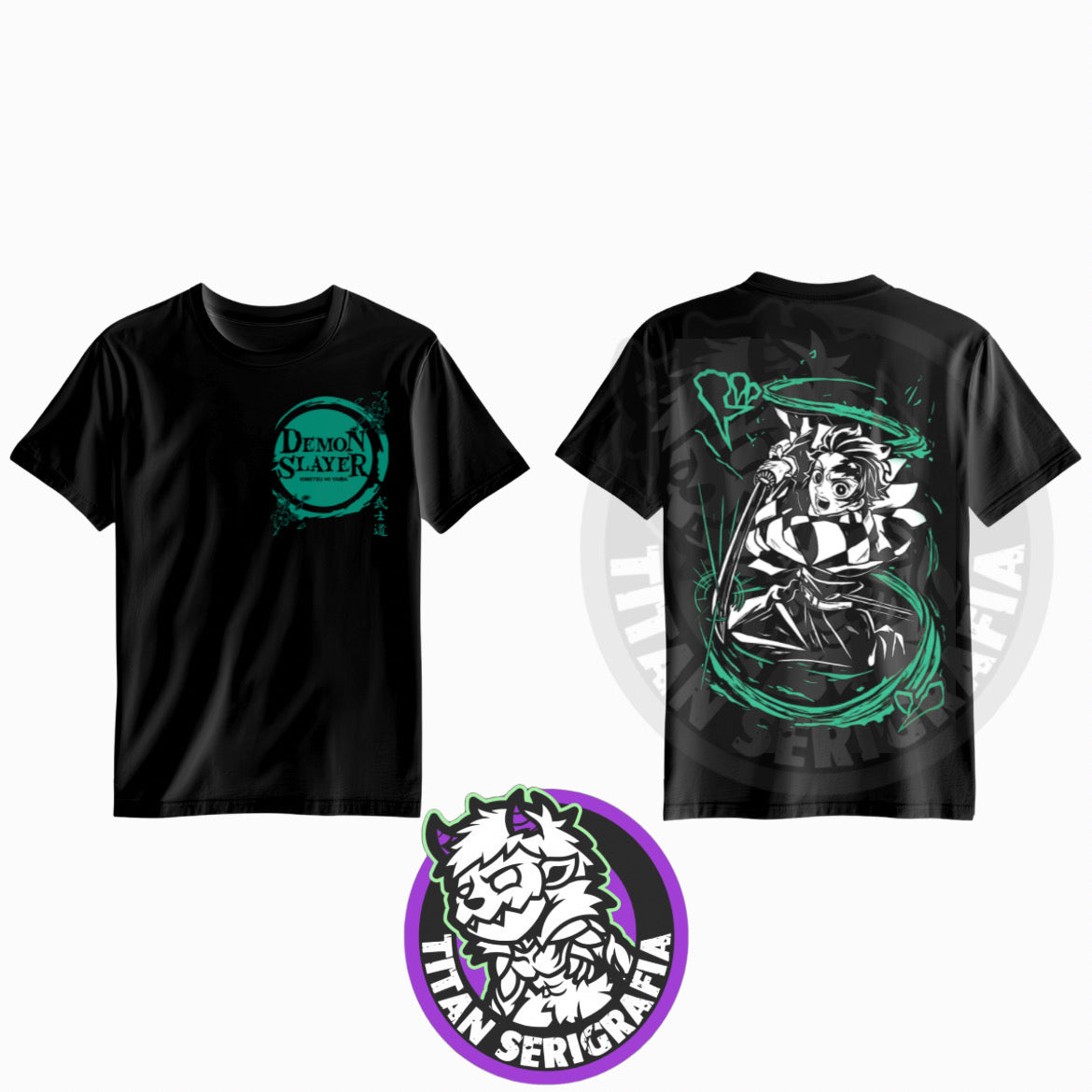 Polera doble estampado Tanjiro Kamado/Demon Slayer