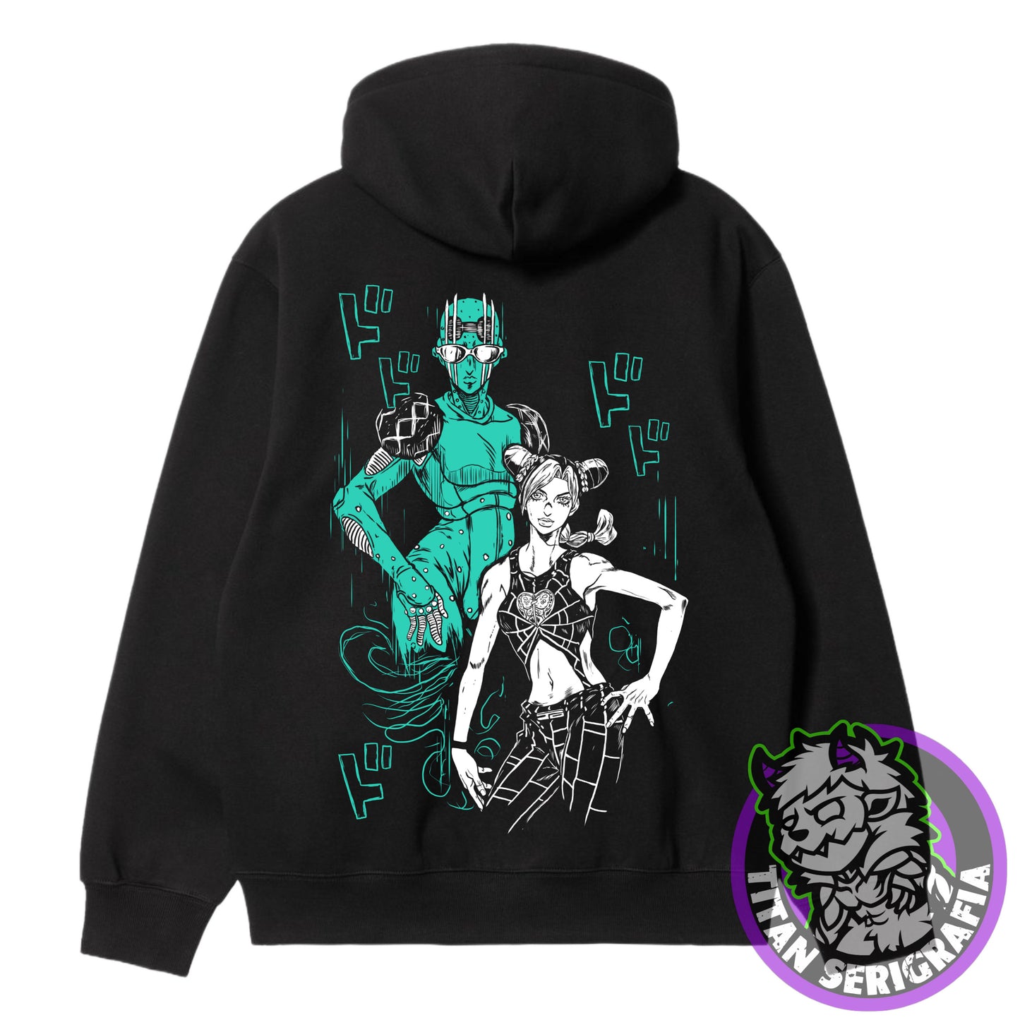 Poleron polo y hoodie negro Jolyne Cujoh/Jojo’s Bizarre Adventure