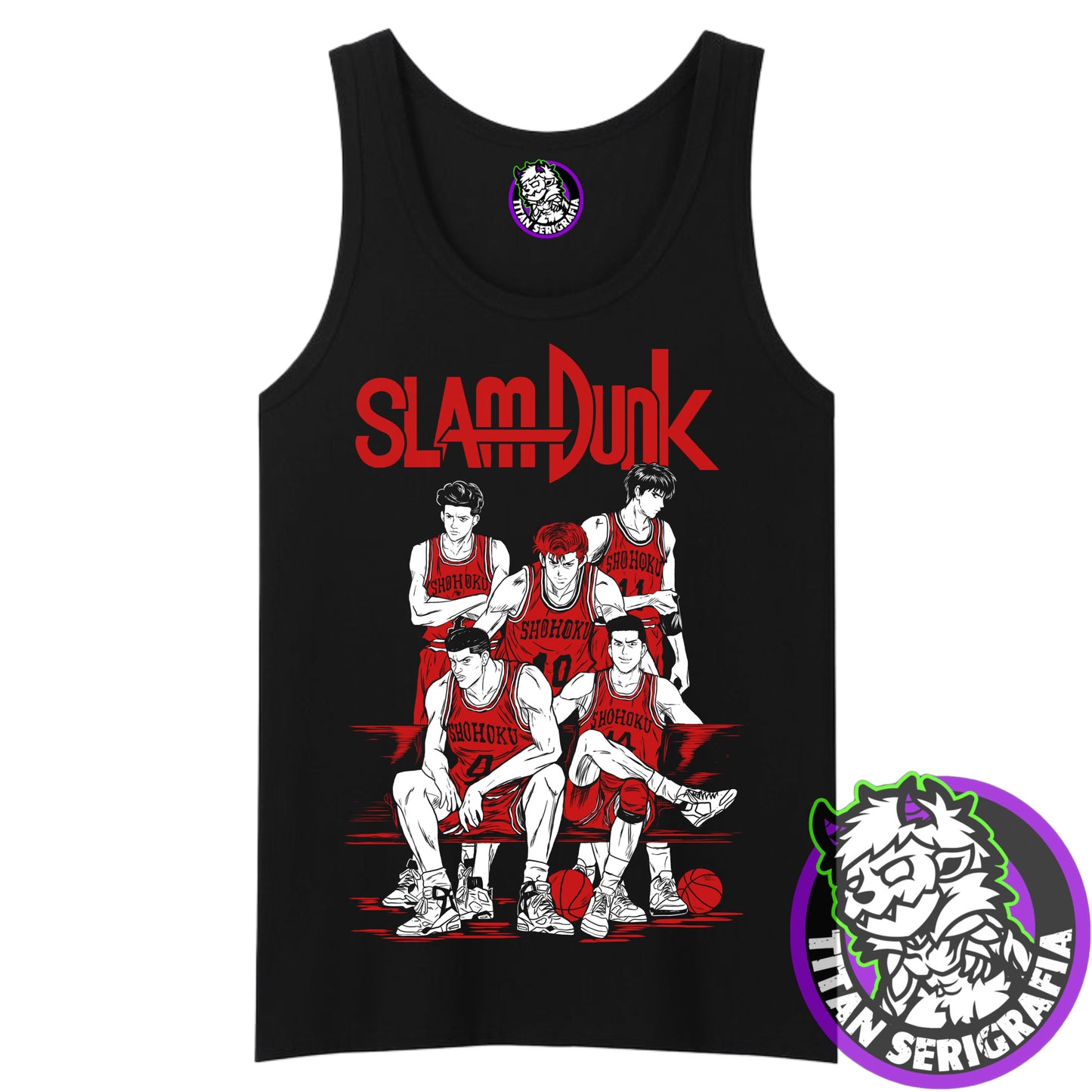 Polera negra Slamdunk equipo