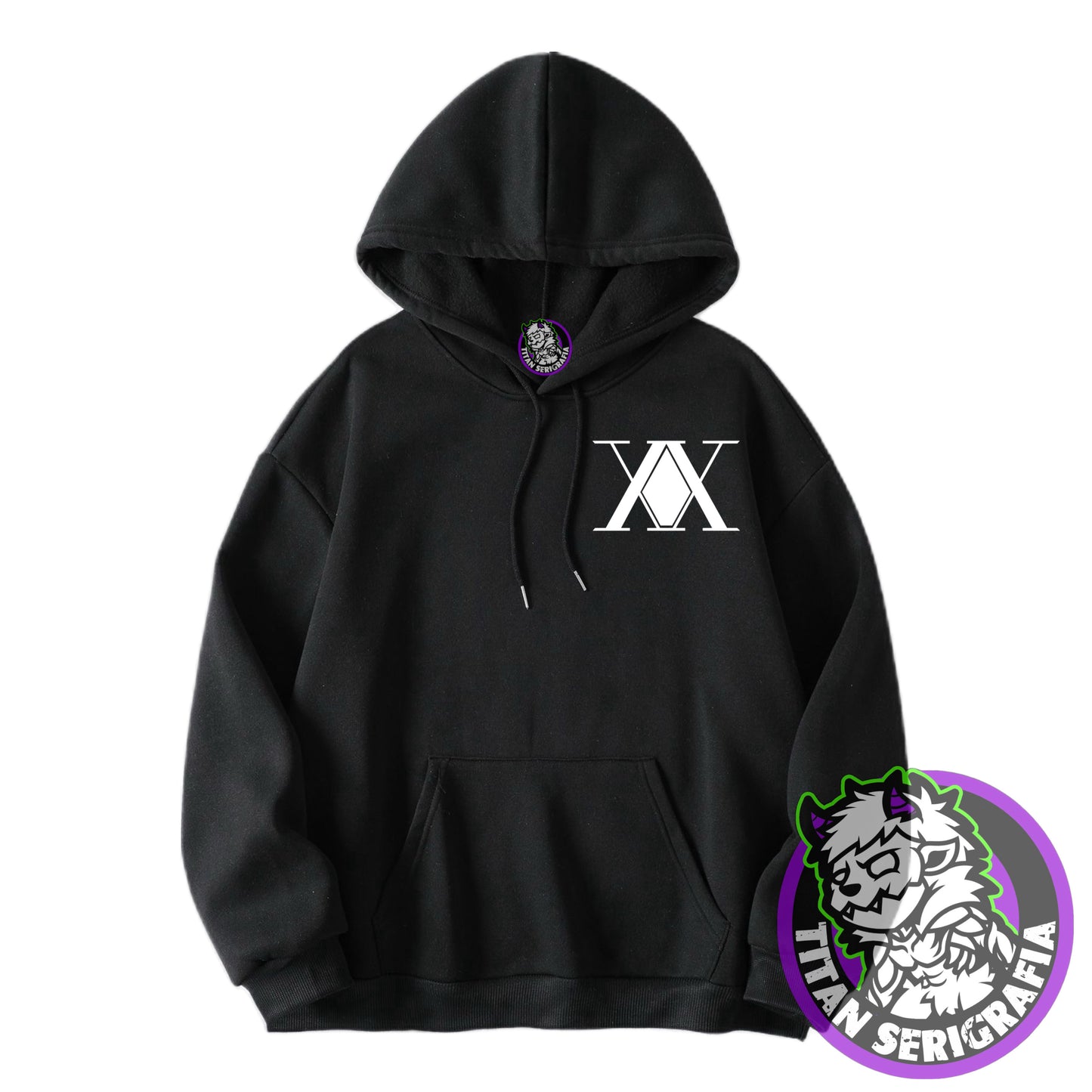 Poleron hoodie y polo negro Killua Zoldyck/Hunter X Hunter