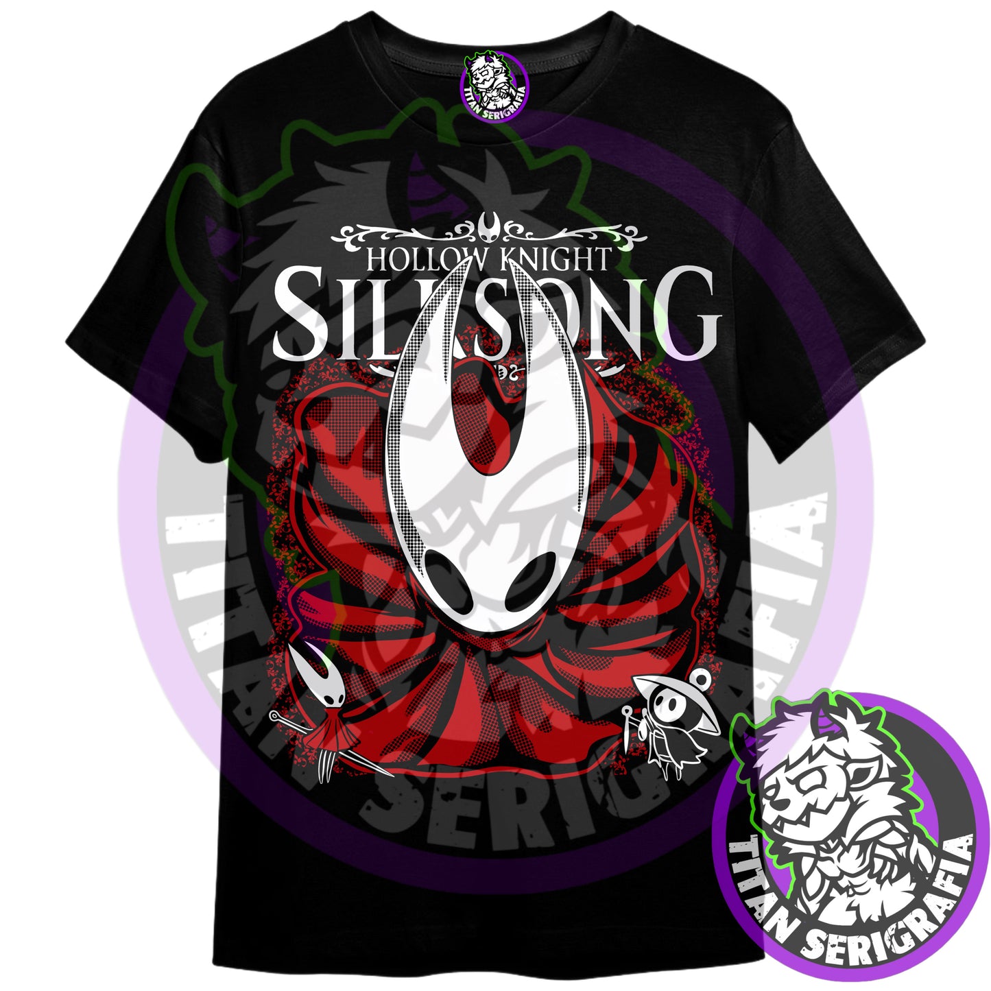 Polera negra Hornet/Silksong(Hollow Knight)