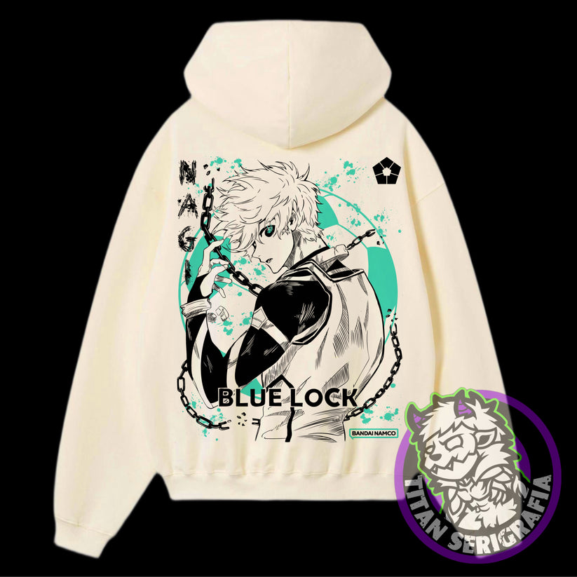 Hoodie Arena, Rosa Y Gris Seishiro Nagi Blue Lock – Titanserigrafia