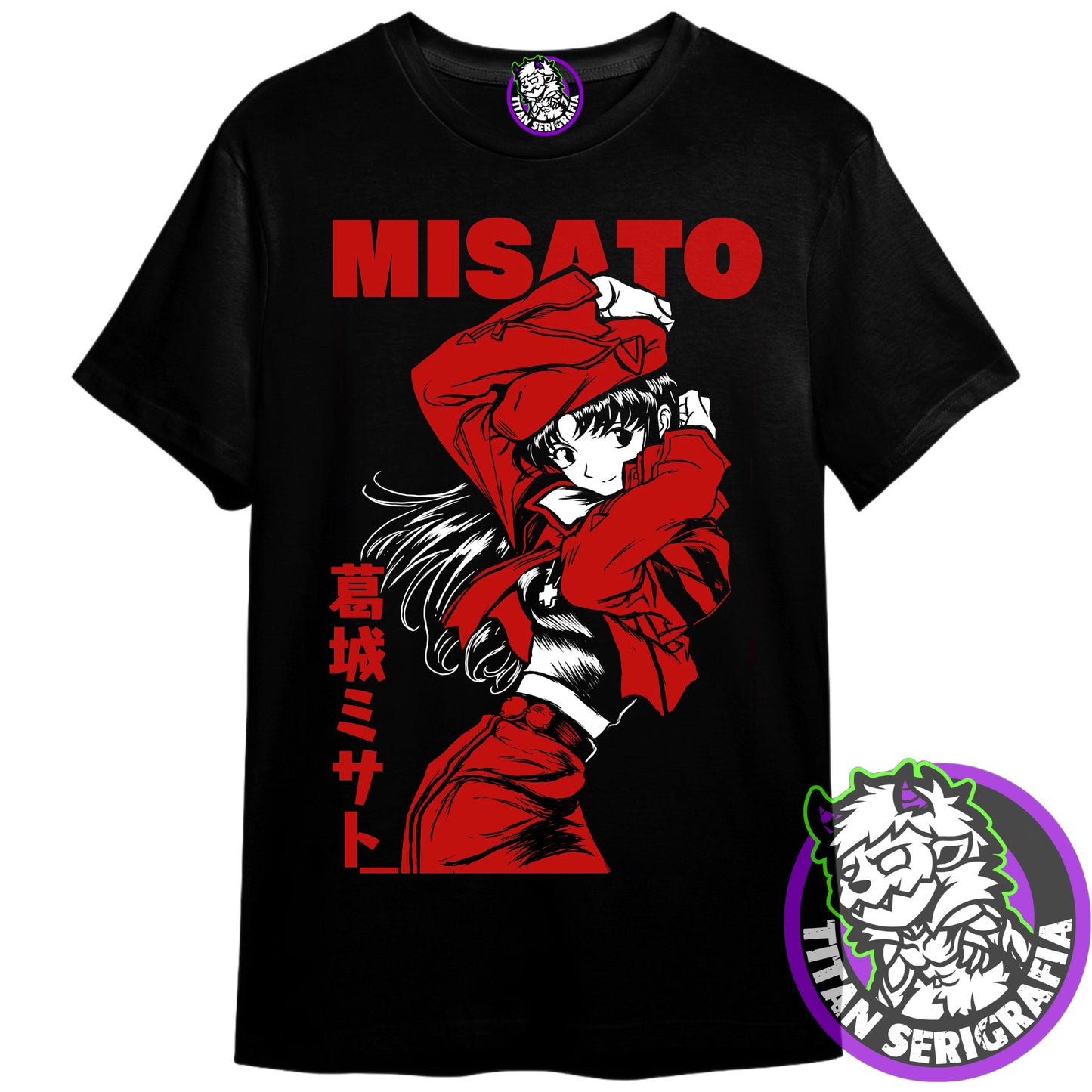 Polera negra Misato Katsuragi/Evangelion