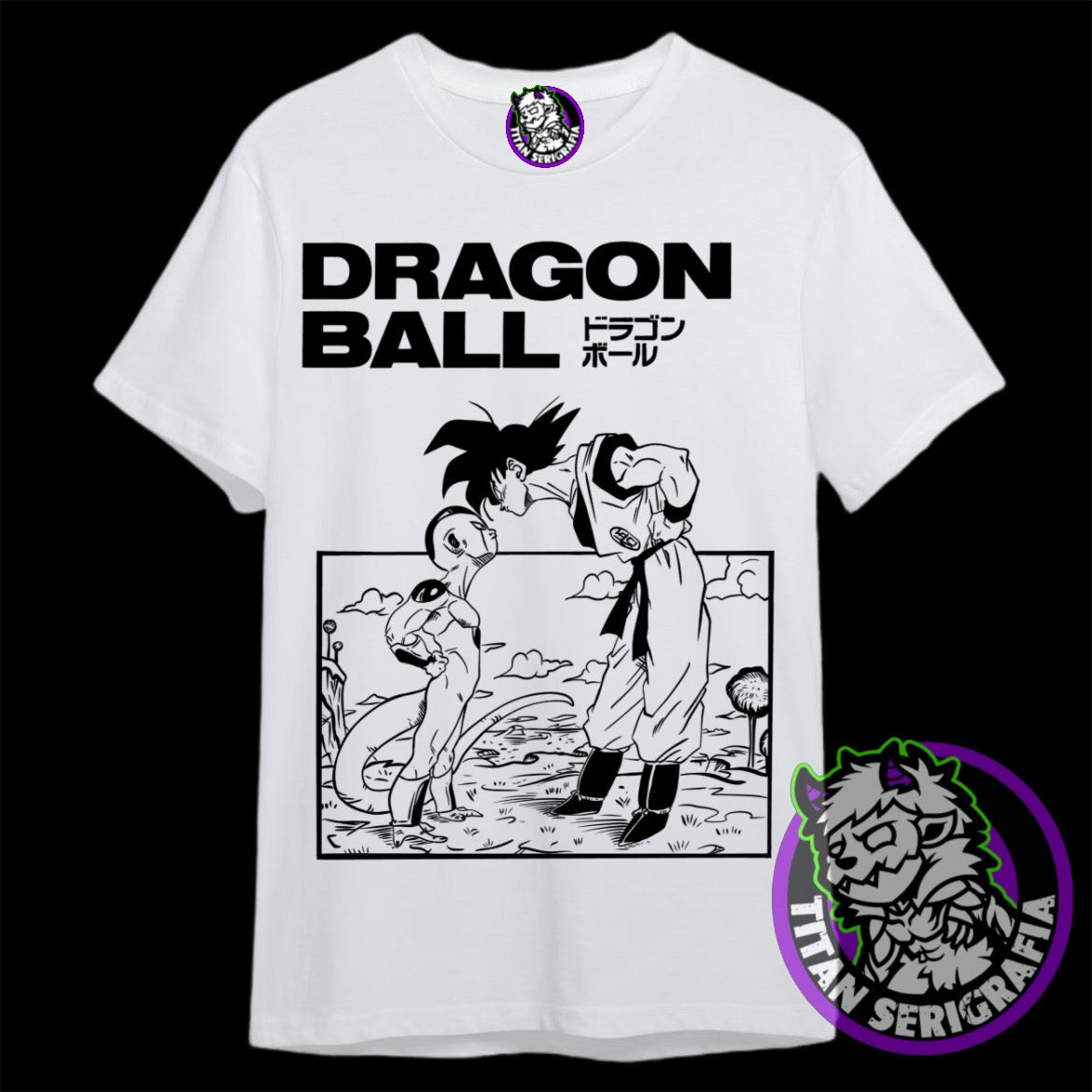 Polera blanca Goku vs Freezer/Dragon Ball Z