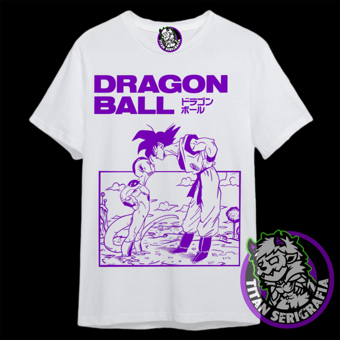 Polera blanca Goku vs Freezer/Dragon Ball Z