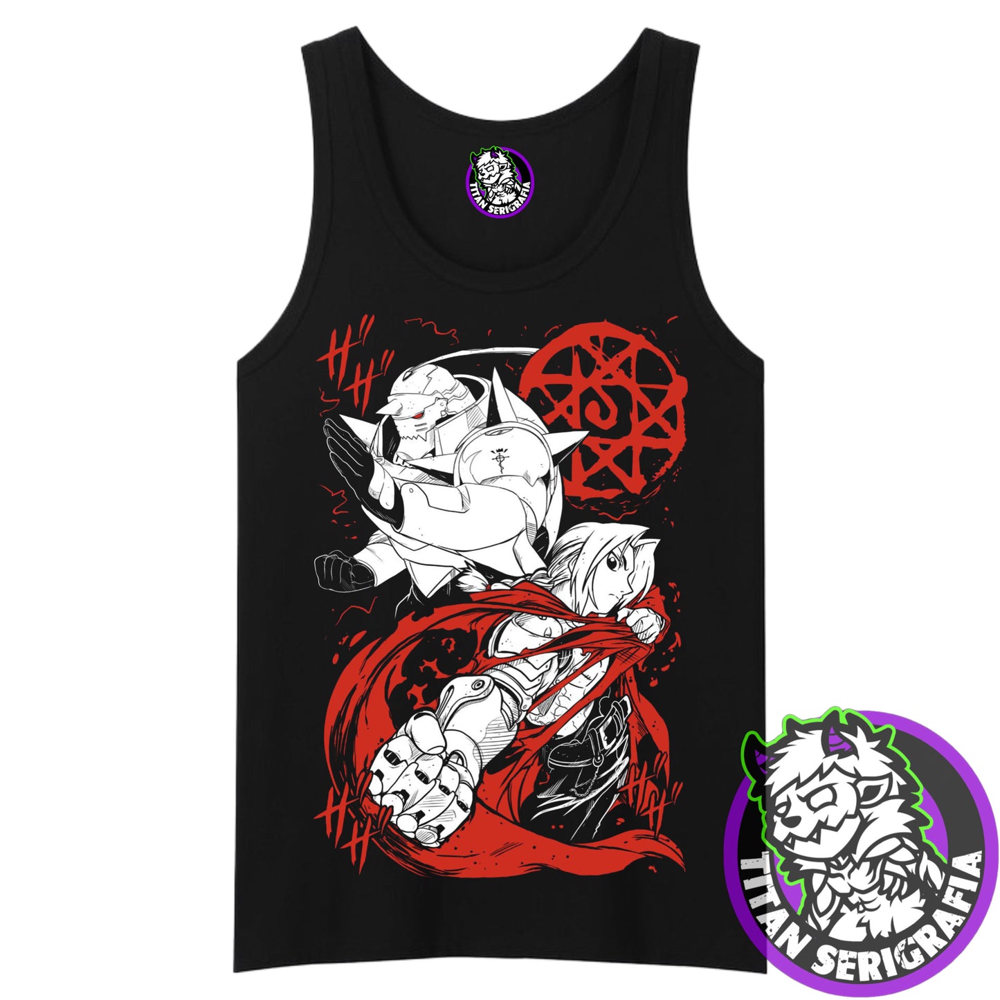 Polera negra Edward y Alphonse Elric/Fullmetal Alchemist