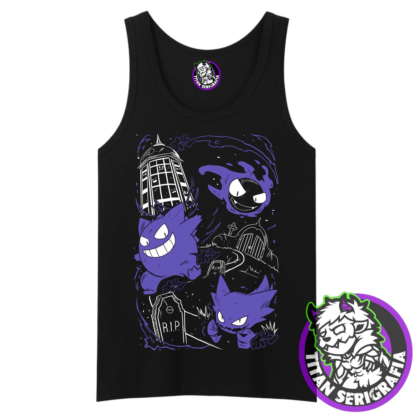 Polera negra Gengar-Gastly-Haunter/Pokemon