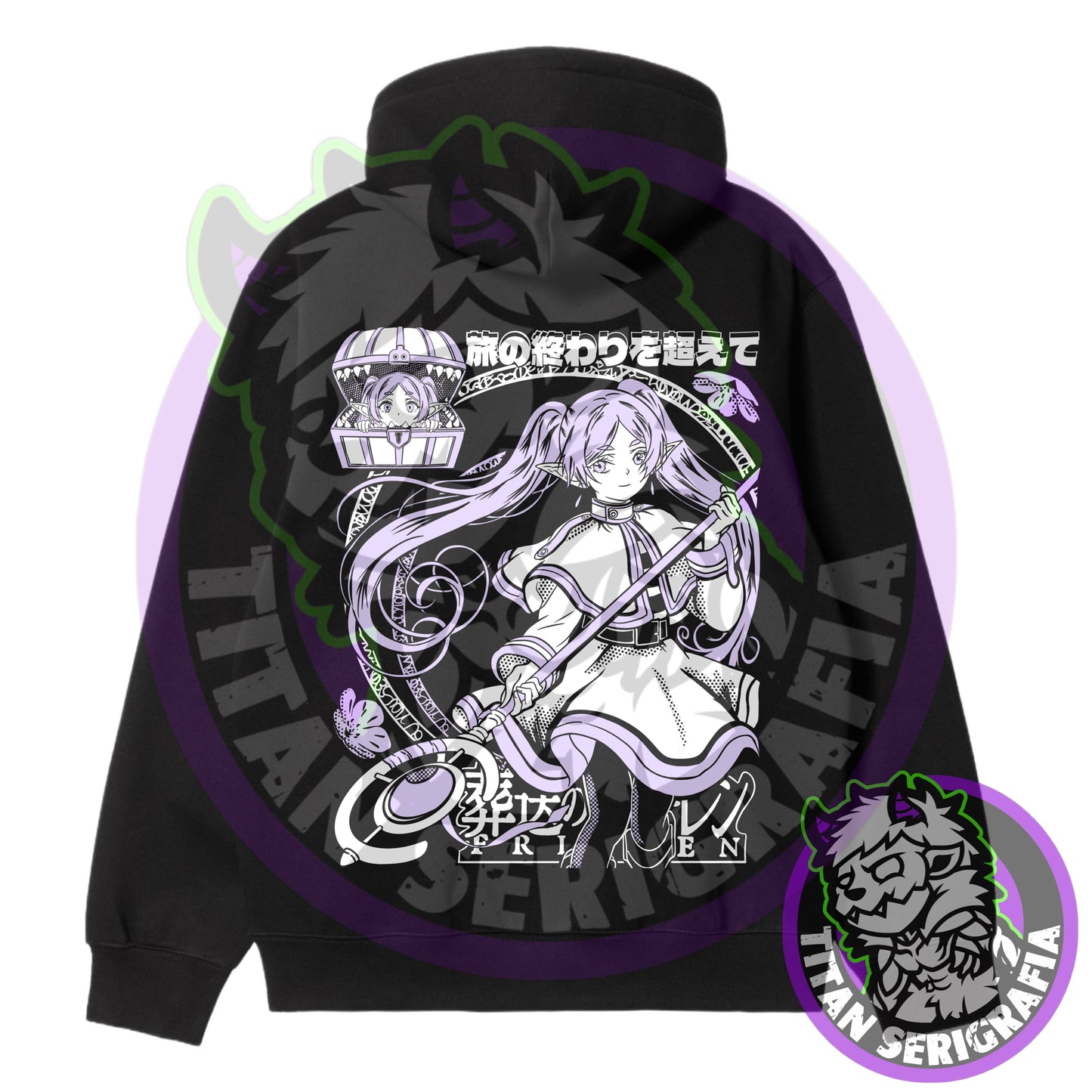 Poleron canguro y polo negro Frieren/Sōsō no Frieren