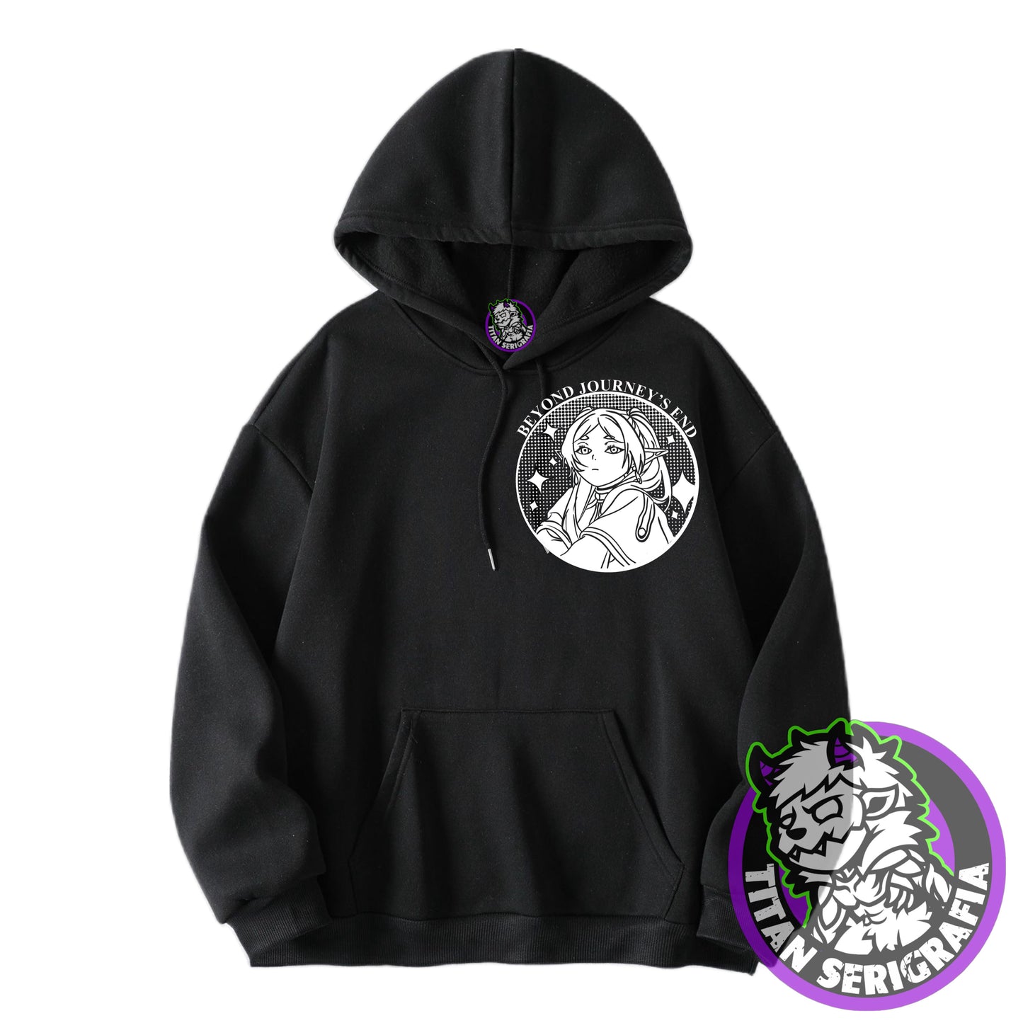 Poleron canguro y polo negro Frieren/Sōsō no Frieren