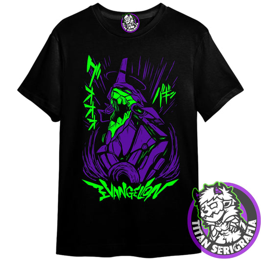 Polera negra Evangelion EVA 01