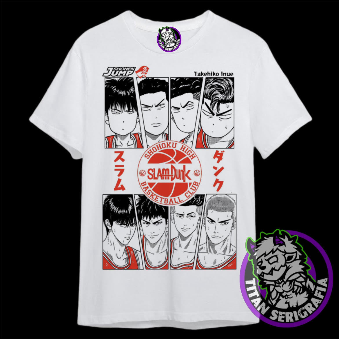 Polera blanca Slam Dunk/Shohoku High